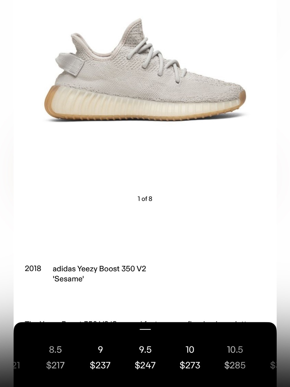 adidas Yeezy Boost 350 V2 'Sesame'